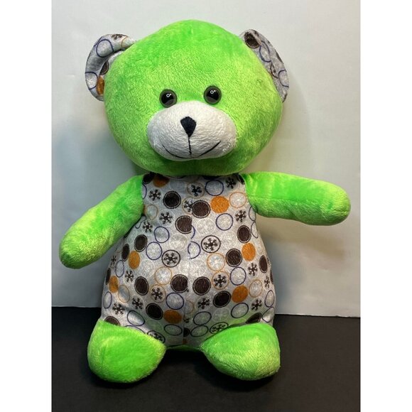 Teddy Bear 13" plush stuffed animal toy snowflake snow Kelly Toy green - Picture 1 of 8